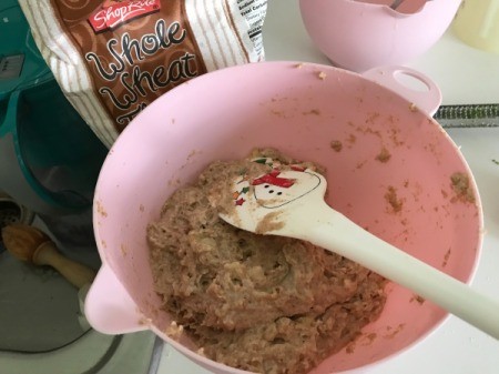 mixing wet and dry ingredients