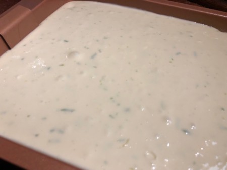 spread batter on crust