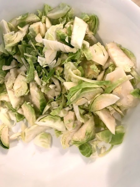 chopping Brussels Sprouts