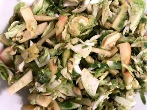 Brussels Sprouts, Apple & Avocado Salad