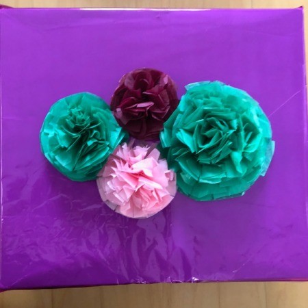 Tissue Paper Flower Bow - final bow added