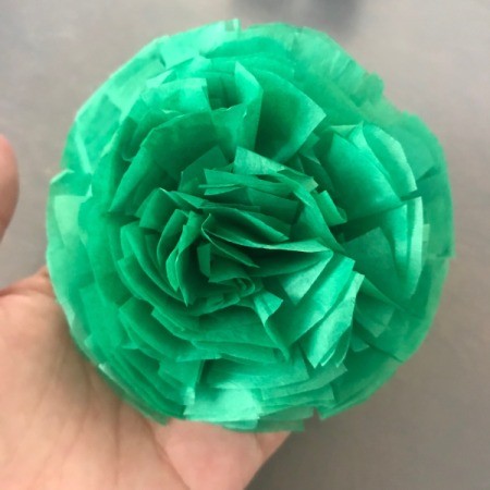 Tissue Paper Flower Bow - finished flower/bow