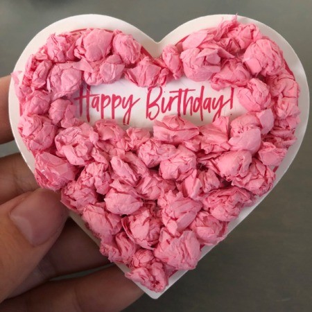 Upcycled Coupon to Birthday Card - front of the card