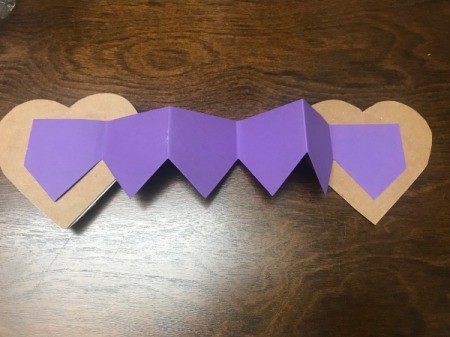 Upcycled Coupon to Birthday Card - open the accordion up