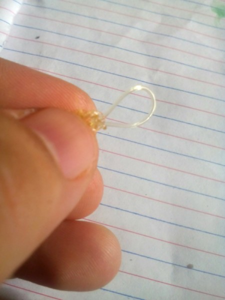 Pasta Bracelet - make a loop and then tie a knot