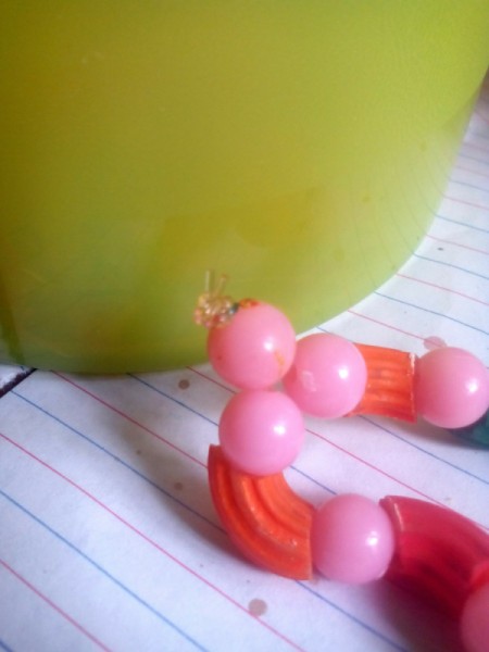 Pasta Bracelet - insert the two pieces through a final bead, knot, and cut off the excess.