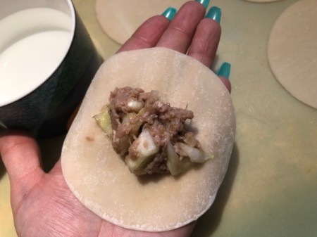 filling in Gyoza