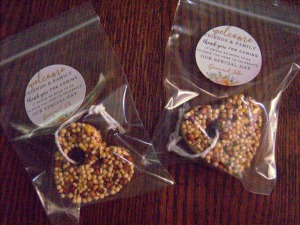 Bird Seed Heart Wedding Favors - favors in bags