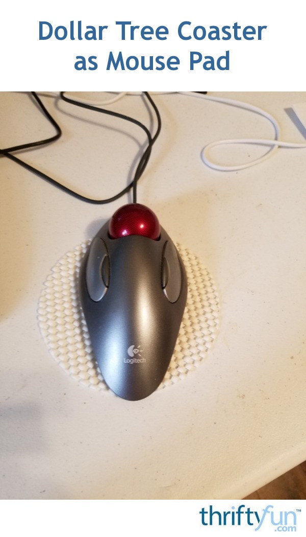 Dollar Tree Coaster as Mouse Pad ThriftyFun