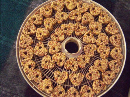 Bird Seed Heart Wedding Favors - air dry or use a dehydrator
