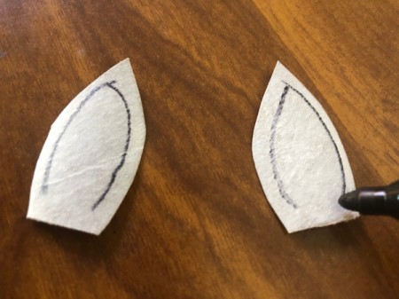 Tin Can Unicorn Planter - draw details on the ears