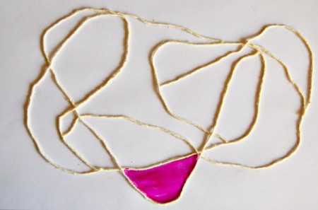 Colorful Doodle Monster - begin painting with water colors or other pigments