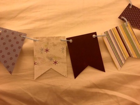 Monkey Theme Decoration Banner - continue until all of the flags are strung