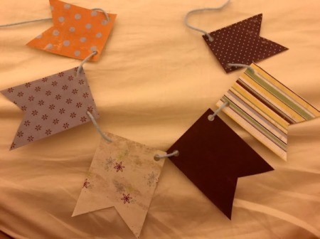 Monkey Theme Decoration Banner - string of 6 banner flags