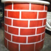 Making a Fireplace Prop - painted container