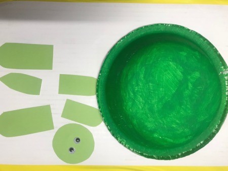Paper Bowl Pet Turtle Decoration - draw the face, legs, and tail