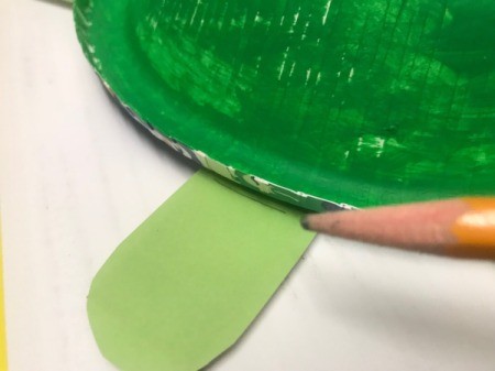 Paper Bowl Pet Turtle Decoration - marking glue line