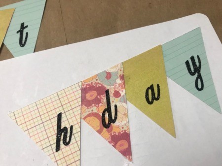 Happy Birthday Gift Bag - start at the end on the right and work backwards