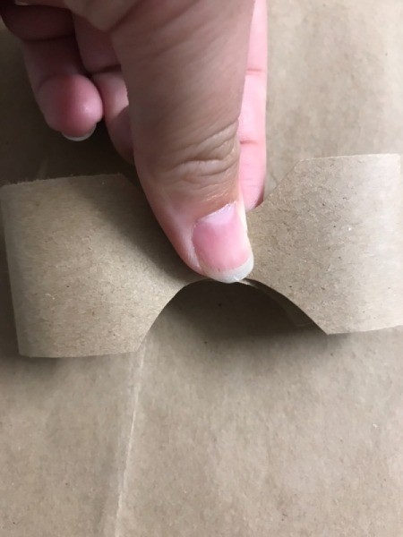 Simple Tassel Bow Gift Topper - semi circles cut out