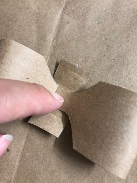 Simple Tassel Bow Gift Topper - rectangle of paper to glue for center