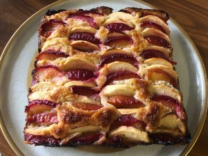 Apple Plum Cake on plate