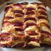 Apple Plum Cake on plate