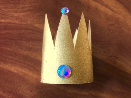 Cardboard Tube Crowns - add jewel stickers after paint dries