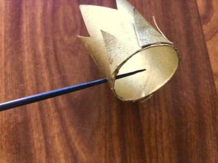 Cardboard Tube Crowns - punch two holes if you want to use them as hats