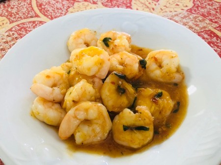 Sweet Chili Shrimp in bowl