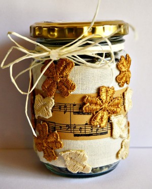 Pumpkin Seed Blessing Jar - closeup of finished gift jar