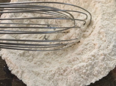 whisking dry ingredients