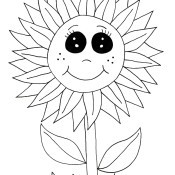 Fun Fall Activities For Kids - cute sunflower coloring page