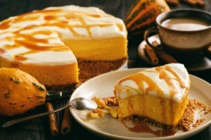 Pumpkin and Caramel Cheesecake.