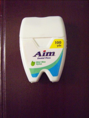A package of dental floss.