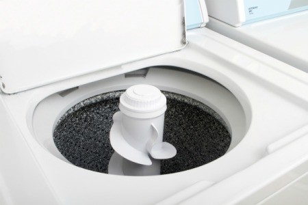 Open top loading washing machine.