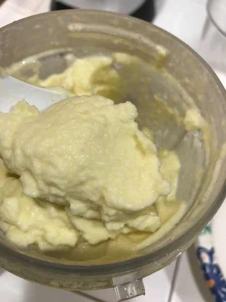 blended pineapple and coconut milk