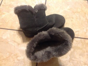 Cleaning Suede Boots with Faux Shearling Lining