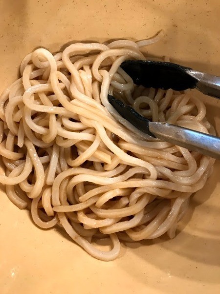 cooked noodles