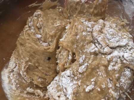 blending wet and dry ingredients