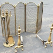 Value of Brass Fireplace Tools and Screen