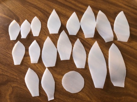 Plastic Milk Jug Flower - cut out all pieces