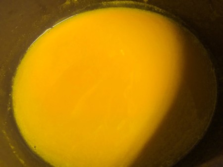 DIY Organic Food Colouring - boiling turmeric and water