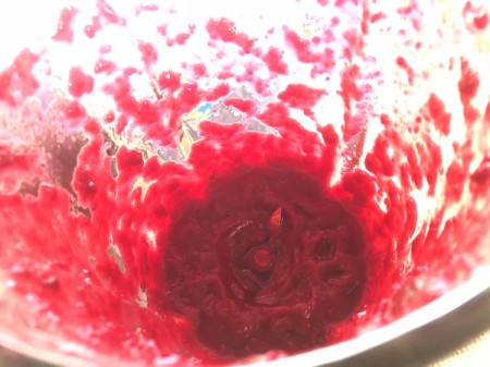 DIY Organic Food Colouring - blending beets