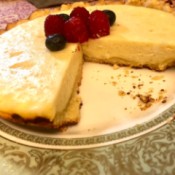 Stovetop Cheese Tart on plate