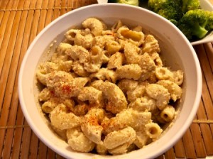 Vegan Mac and "Cheese" in bowl