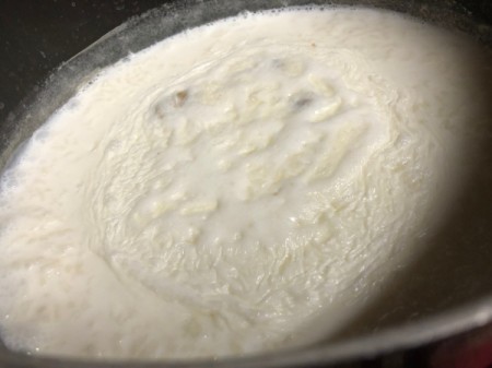 thickening milk and rice