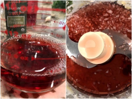 peppers and garlic added processor