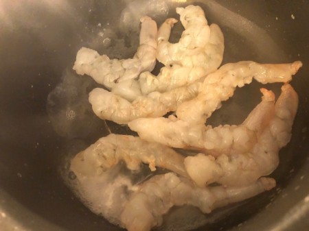 cooking shrimp