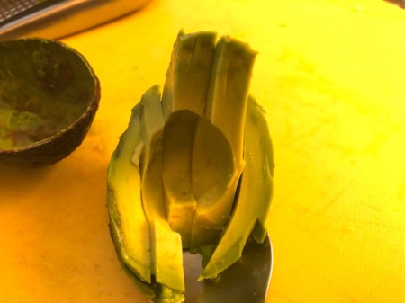 cutting avocado