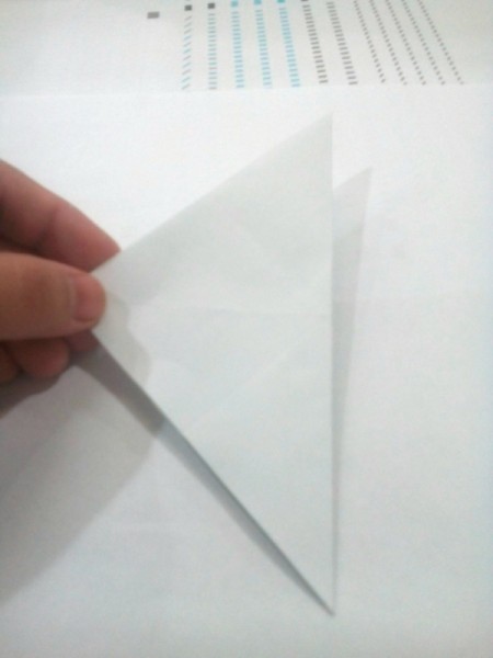 Folded Paper Star - diagonal fold